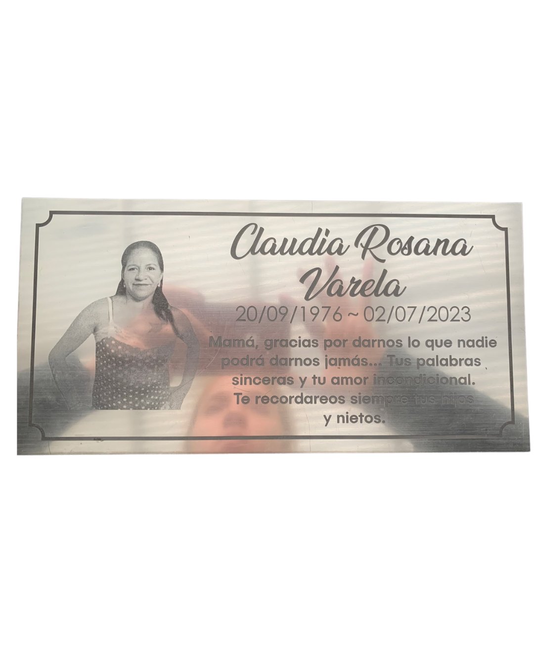 placa de cementerio 20x30
